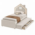 Lit enfant avec lit gigogne et rangements blanc en MDF 90 x 190 cm 203 x 100 x 170 cm